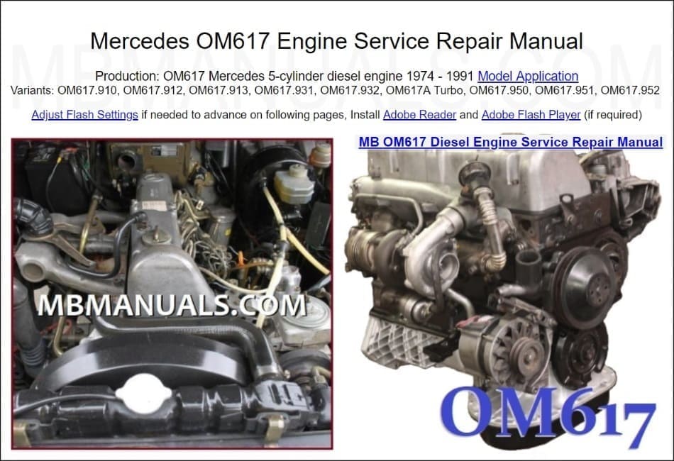 Mercedes Benz OM617 Engine Service Repair Manual .pdf