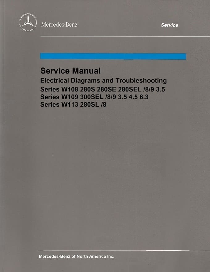 MERCEDES W 108 manuale di istruzioni 250 se 1965 MANUALE MANUALE BA 