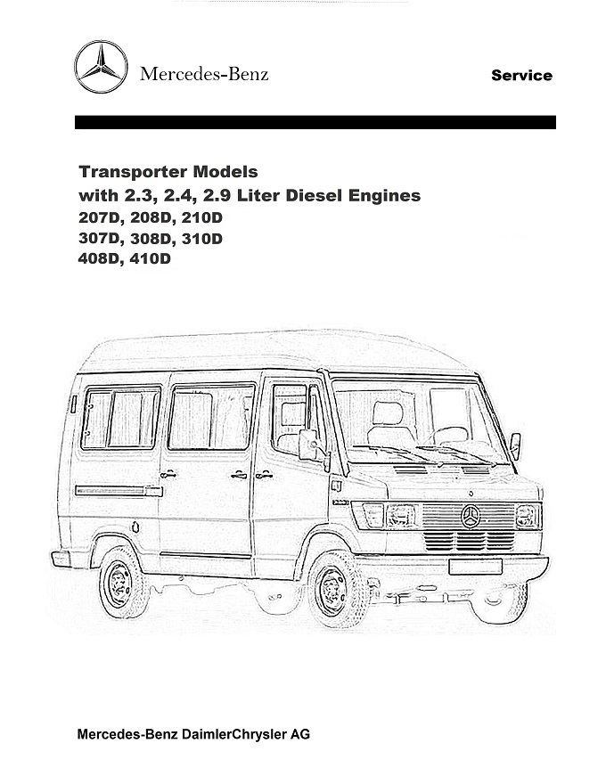 Mercedes Transporter T1 Diesel 207 307 208 308 408 210 410 Reparaturanleitung 